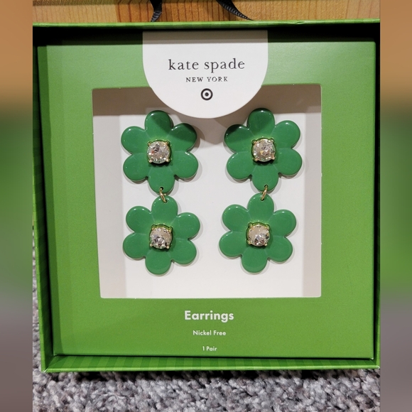kate spade Jewelry - Kate Spade New York x Target Green Flower Earrings NWT